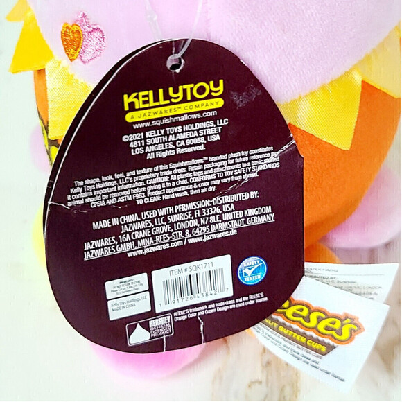 NWT Squishmallows 5 Inch Jeanne Octopus Hersheys Reese's Valentine's Day 2021 - Picture 7 of 10